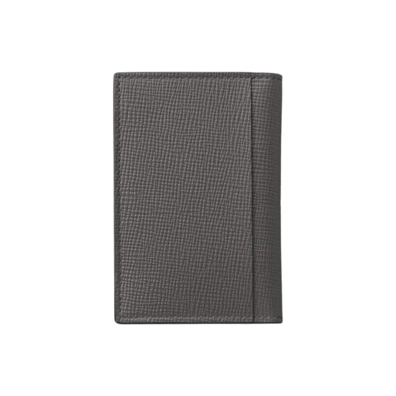 CARTIER Textured Calfskin Card Holder Women's Gray-1