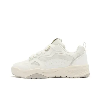 QIAODAN Sea Salt 1.0 Skateboard Shoes Women's Low Top Ivory Pumice
