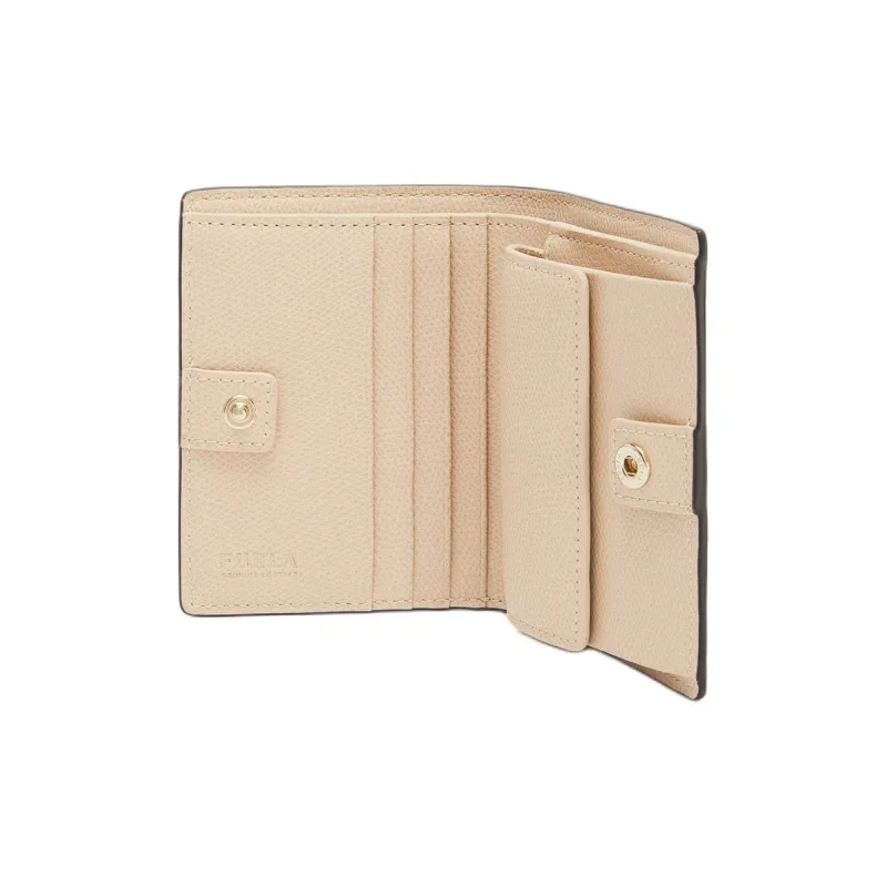 Furla Textured Leather Coin Purses Wallets Small Size Women's Pink-2