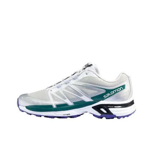 SALOMON XT-Wings 2 Running Shoes Unisex Low-Top Gray/White/Green