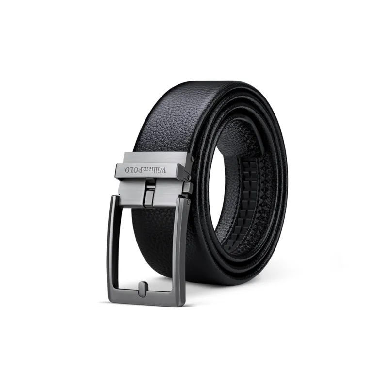 WilliamPOLO Top Grain Cow Leather Leather Belts Men's Matte Color 3.5cm Width-0