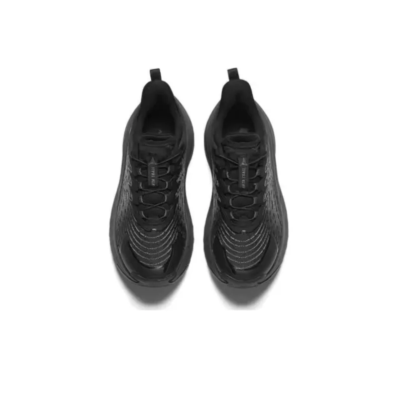 Anta Transverse Cushioning, Wear Resistant Low Top Running Shoes Men's Black-4