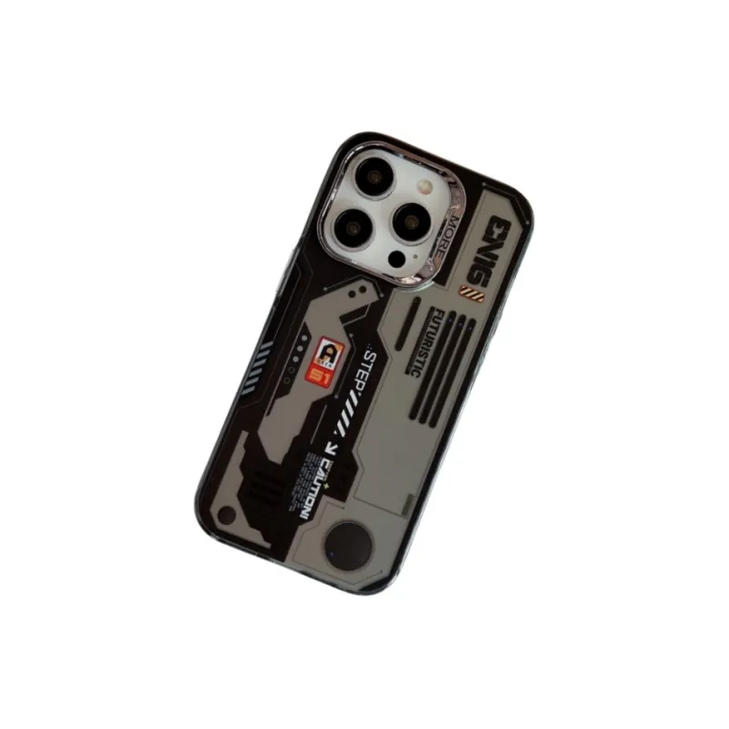 Dis Cat ABS+PC Material Mecha Car Phone Cases Compatible With IPhone 12/13/14/15/Pro/Mac-1
