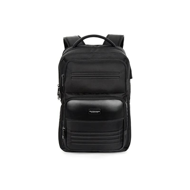 SUISSEWIN Polyester Laptop Bag Regular Unisex Black-0
