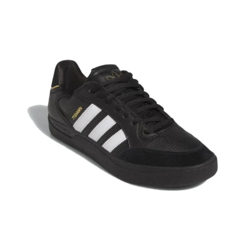 Adidas Tyshawn Low Core Black Cloud White Gold Metallic-2