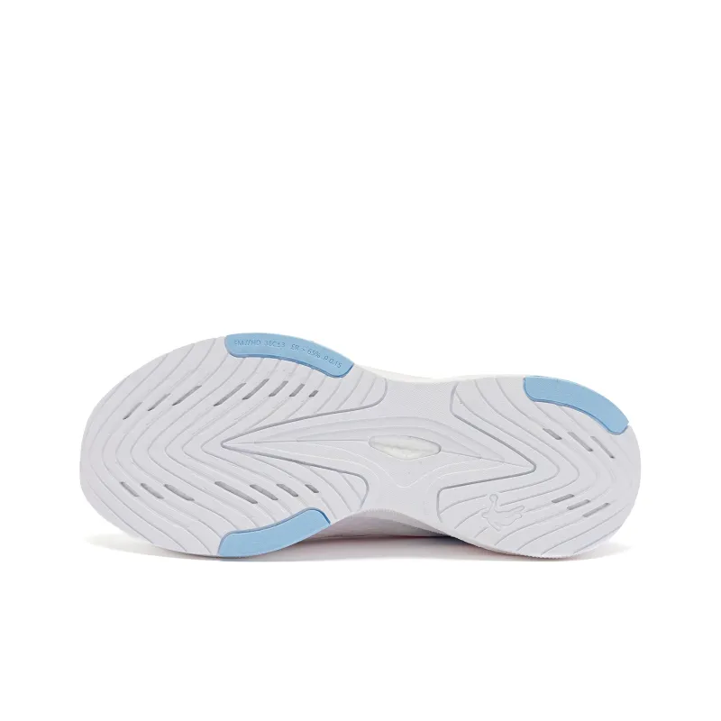 QIAODAN No Fear Of SE Cushioned Slip Resistant Breathable Low Top Running Shoes Women's White Pink-4