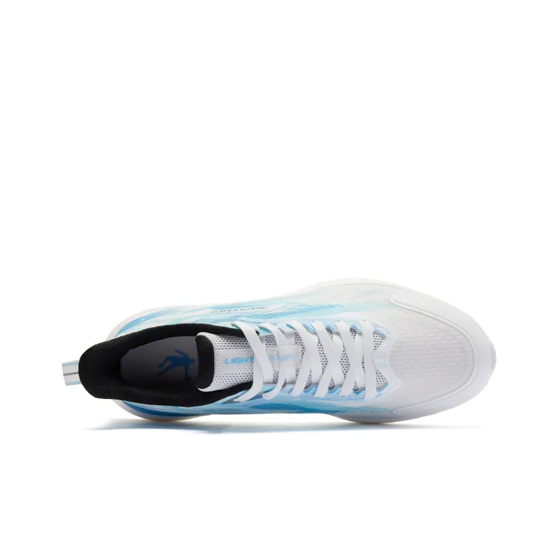QIAODAN No Fear Of SE Durable Breathable Low Top Running Shoes Men's White Blue-3