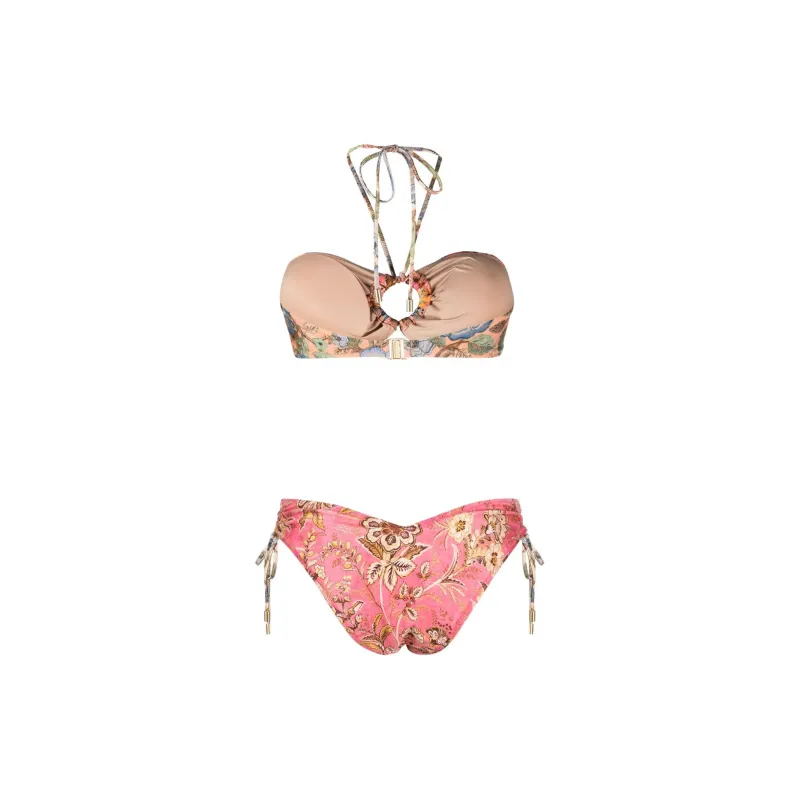 Zimmermann Junie Floral-print Halterneck Bikini-1