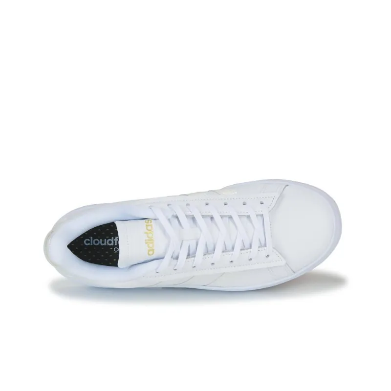 Adidas GRAND COURT ALPHA Abrasion Resistant Low Top Skateboard Shoes Women's White-4