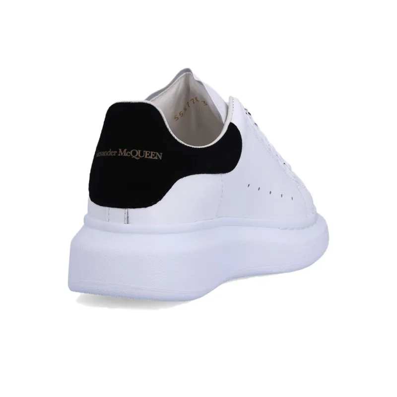 Alexander McQueen Oversized Sneaker 'White Black Suede' Women's-3