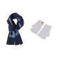 Blue Scarf+Light Gray Gloves