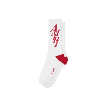 AMIRI Stack Sock Mid-Calf Socks Men's 1 Pack White