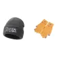 Gray Hats & Caps+Yellow Gloves