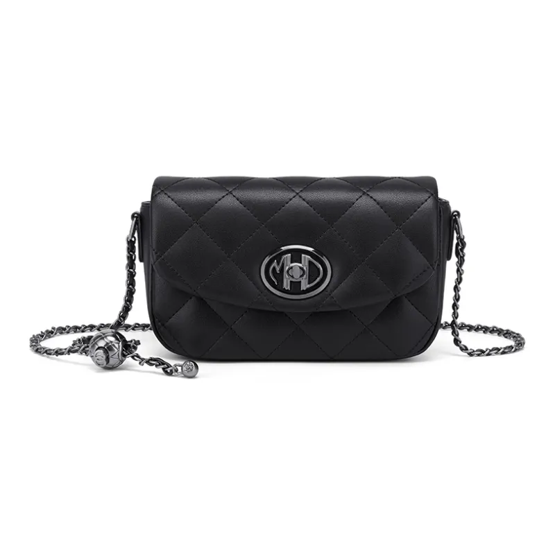 Simvay Clos Cow Leather Small Square Bag Crossbody Bag Shoulder Bag Women's Black-0