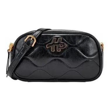Hush Puppies Leather Shoulder Bag Women's Purple/White/Black-12