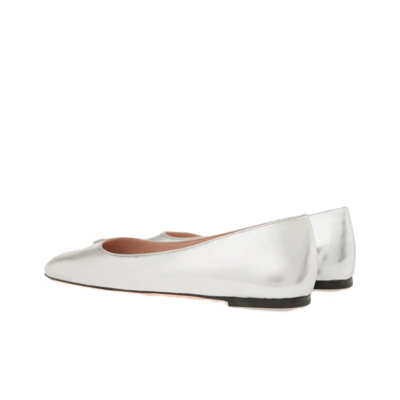 BALLY Emblem Logo-plaque Leather Ballerina Flats-2