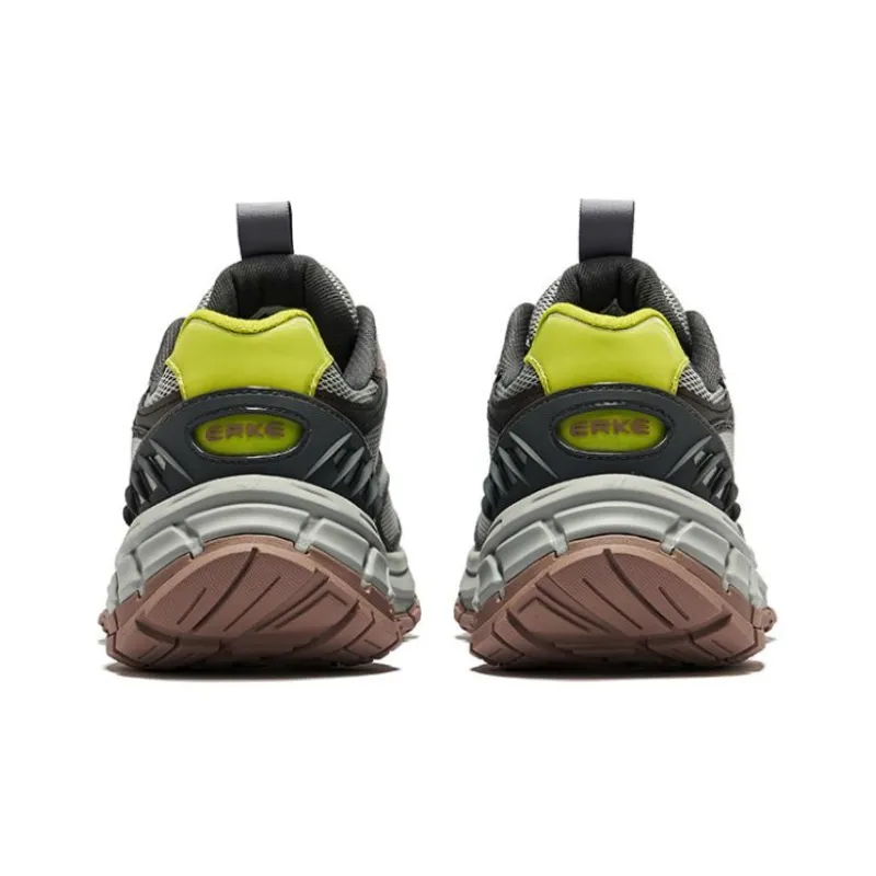 Erke Goose Feather Cushioning Wear Resistant Low Top Casual Shoes Men's Black Gray-3