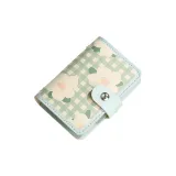 Green Plaid Sunflower 22 Card Holder