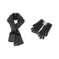 Dark Gray Scarf+Black Glove