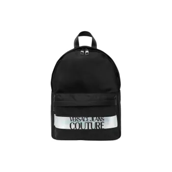 VERSACE JEANS COUTURE Nylon Backpack Men's Black & White