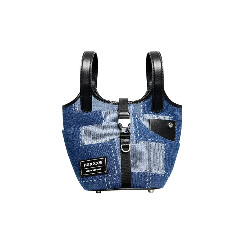 HXXXXS Denim Handbag Medium Size Women's Dark Blue-2