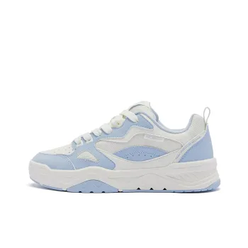 QIAODAN Sea Salt 1.0 Skateboard Shoes Women's Low Top Beige Blue