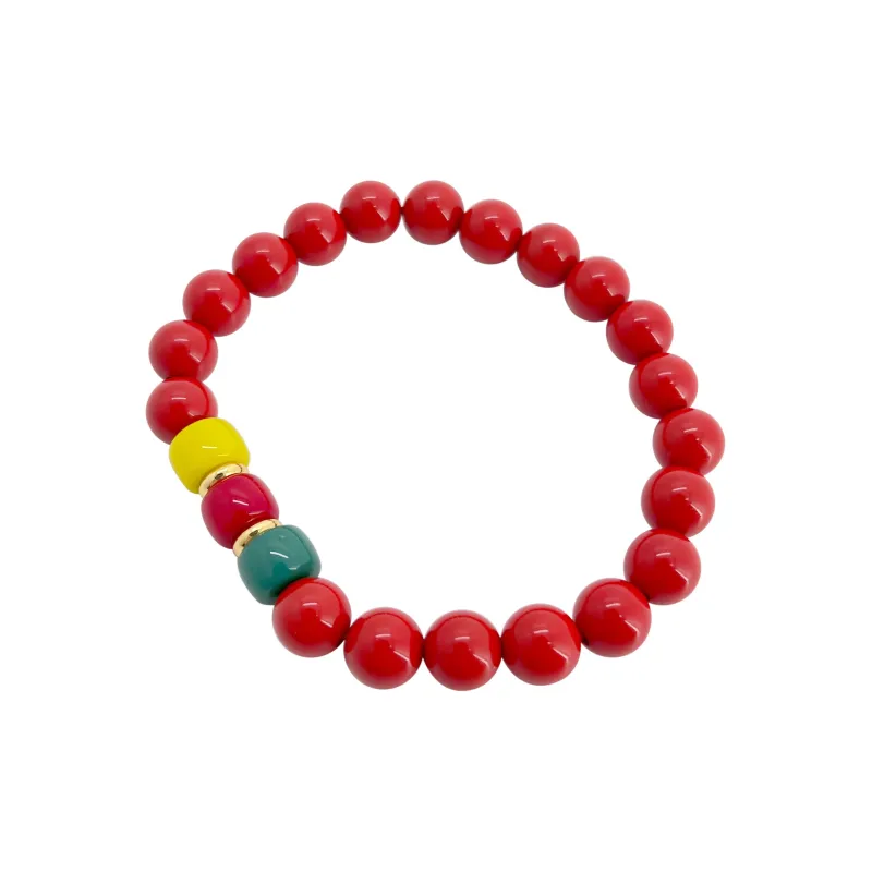 Mountains And Jade Seas Reconstructed Cinnabar Jade Bracelets Unisex-2