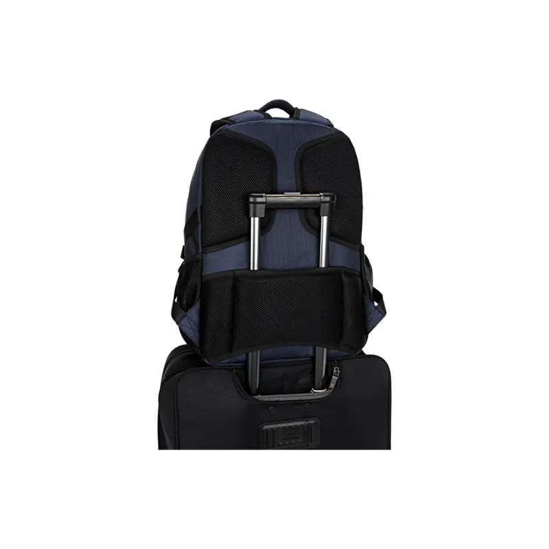 SUISSEWIN Polyester Student Backpack Laptop Bag Regular Unisex Black/Blue-2
