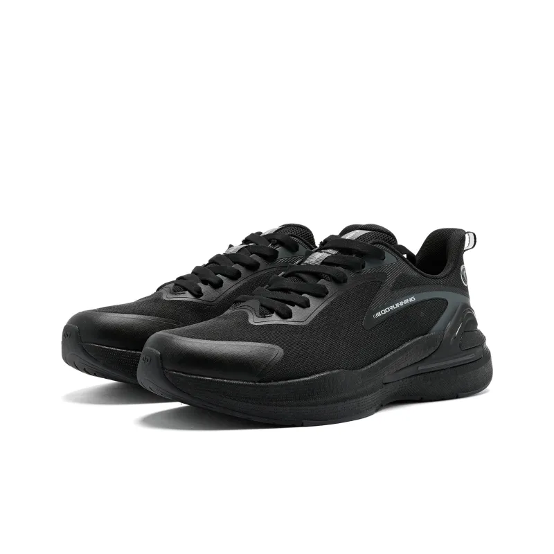 QIAODAN No Fear Of SE Durable Breathable Low Top Running Shoes Men's Black-2