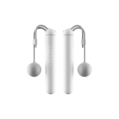 DuerOS Fitness Training Smart Counting Jump Ropes Fitness Crowd PVC Rope, Rubber Controller 0.3m White