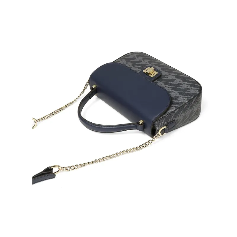 Teenmix PVC Handbag, Shoulder Bag, Crossbody Bag Medium Size Women's Dark Blue-9
