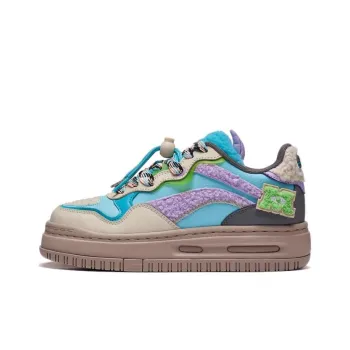 Disney x LiNing FUTURE C1 Slip Resistant Low Top Skateboard Shoes Women's Cyan