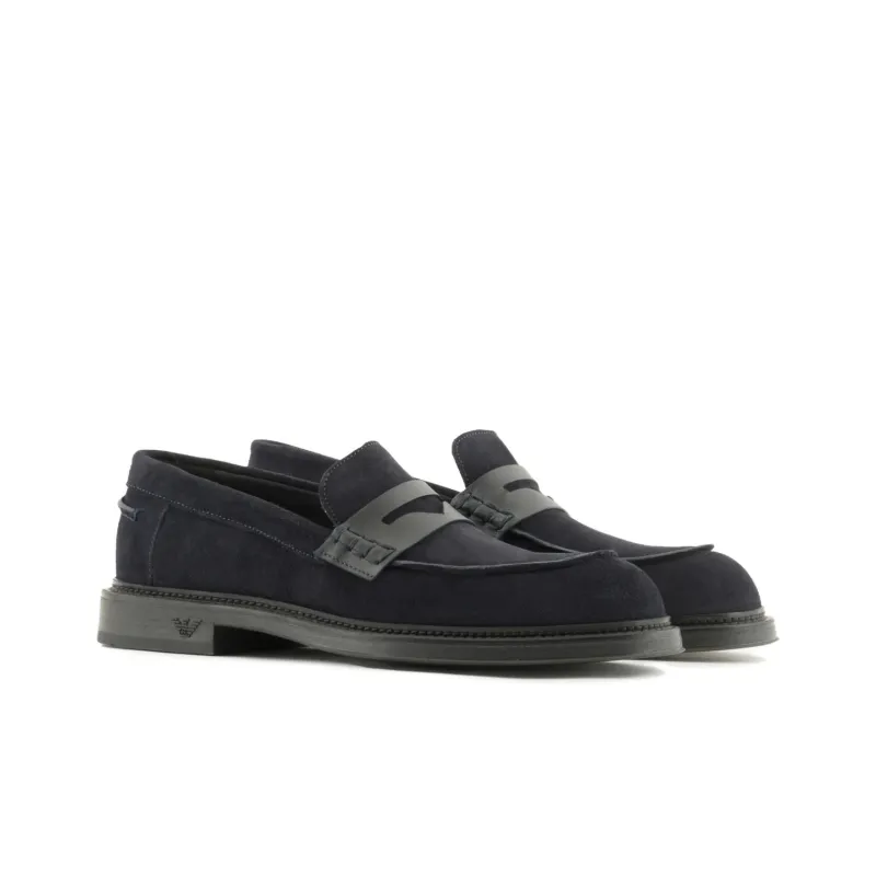 EMPORIO ARMANI Penny-slot Suede Loafers-2