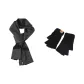Dark Gray Scarf+Black Glove