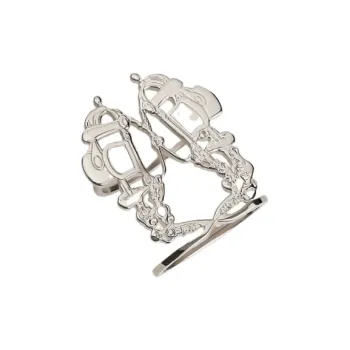 HERMES Palladium Plated Brass Accessories Unisex Silver