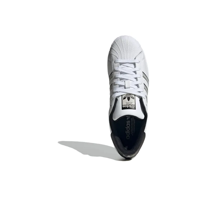Adidas Originals Superstar Cushioning Wear Resistant Low Top Skateboard Shoes Unisex White Black-4