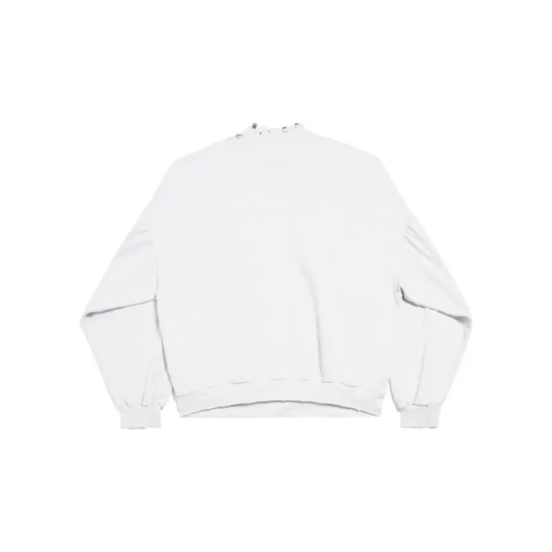 Balenciaga Pierced Round Sweatshirt Oversized In Faded-7