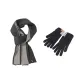 Gray Scarf+Black Glove
