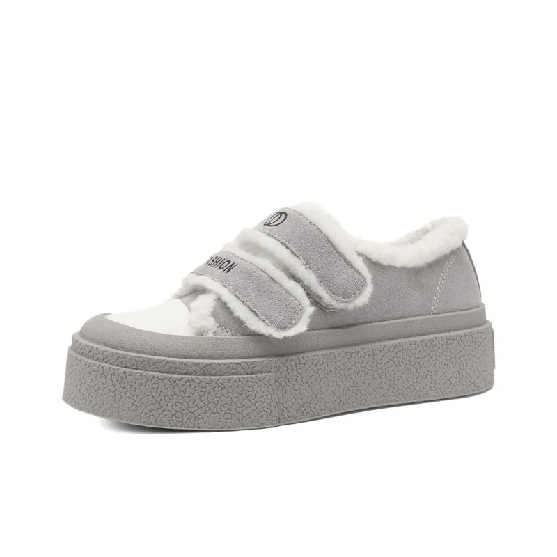 D:FUSE SCANDINAVIA Puffy Shoes Lightweight Wear-Resistant And Warm Low-Top Skateboard Shoes 4cm Women's-1