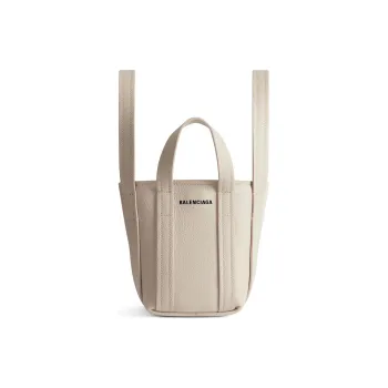 Balenciaga Everyday Grained Calfskin Tote Bag Shopping Bag Handbag Mini Women's Beige