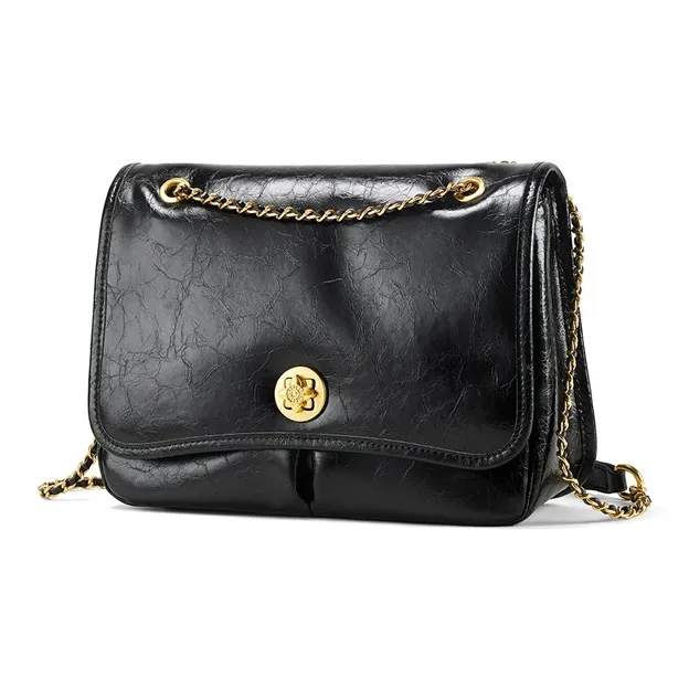 Teenmix Cow Leather Underarm Crossbody Bag, Shoulder Bag Tote Medium Size Women's Yellow Brown/Black/Olive Green-8