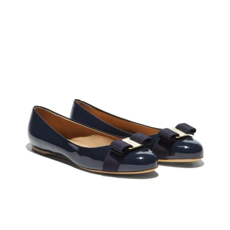 FERRAGAMO Varina Women's Casual Shoes Women's Dark Blue-3