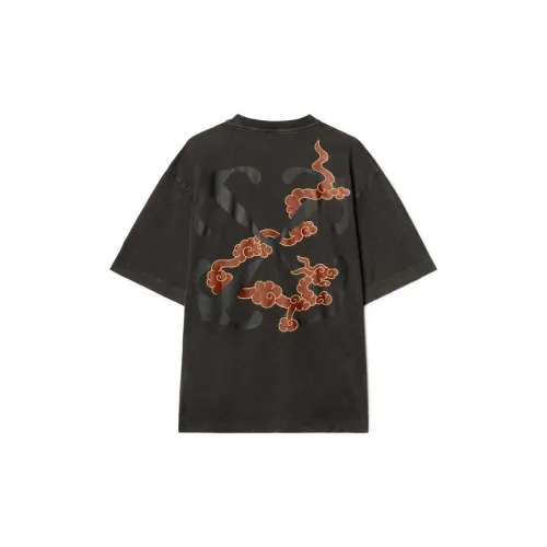 OFF-WHITE Year Of The Dragon Chinese New Year Series T-Shirts Men Washed Gray