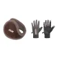 Orange-Gray Glove+Coffee Earmuff