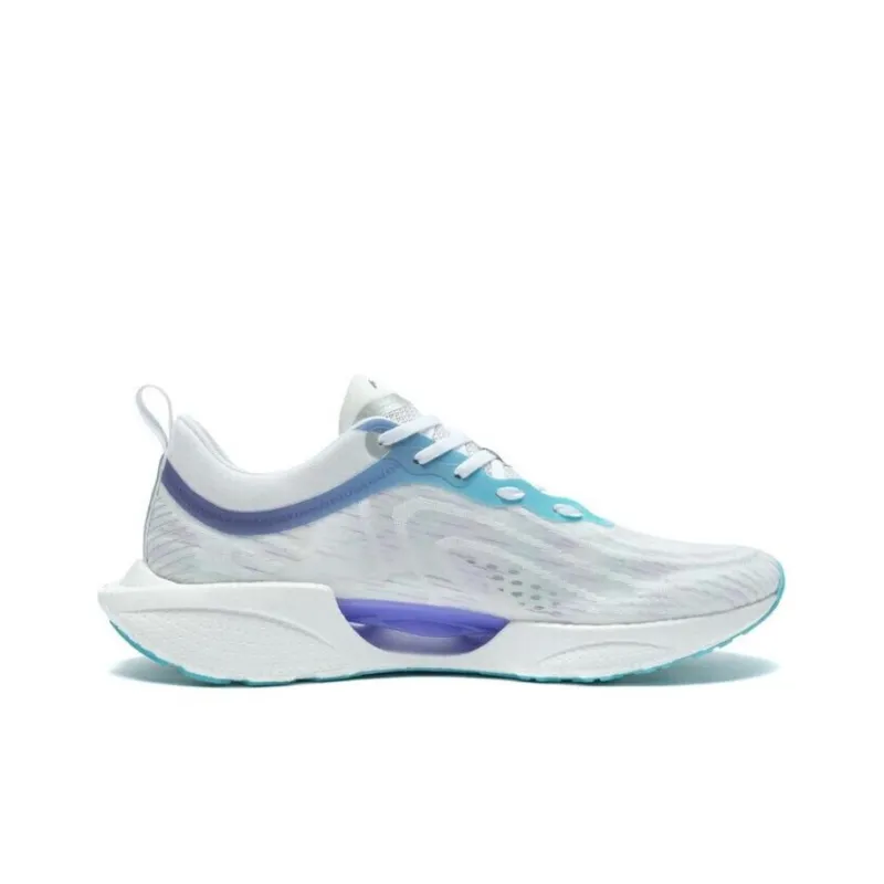 LiNing Super Light 18 Anti Slip And Wear Resistant Rebound Low Top Running Shoes Men's White Blue Purple-1