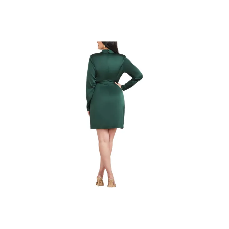 GUESS Long-Sleeved Dresses Women's Green-1