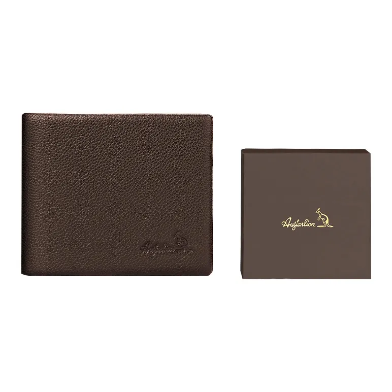 AUGTARLION Genuine Leather Cow Leather Coin Purse Wallet Men's-5