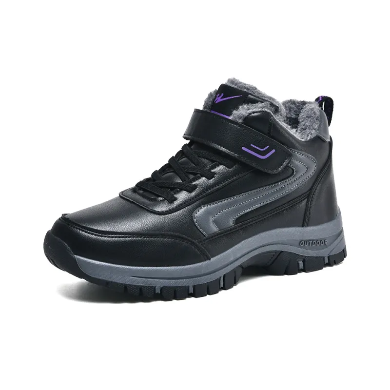 Binary High Top Casual Shoes Women's Black Purple-1