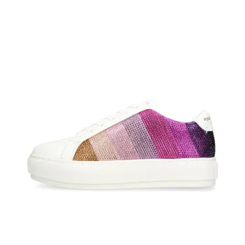 Kurt Geiger London Laney Crystal embellished Striped Sneakers