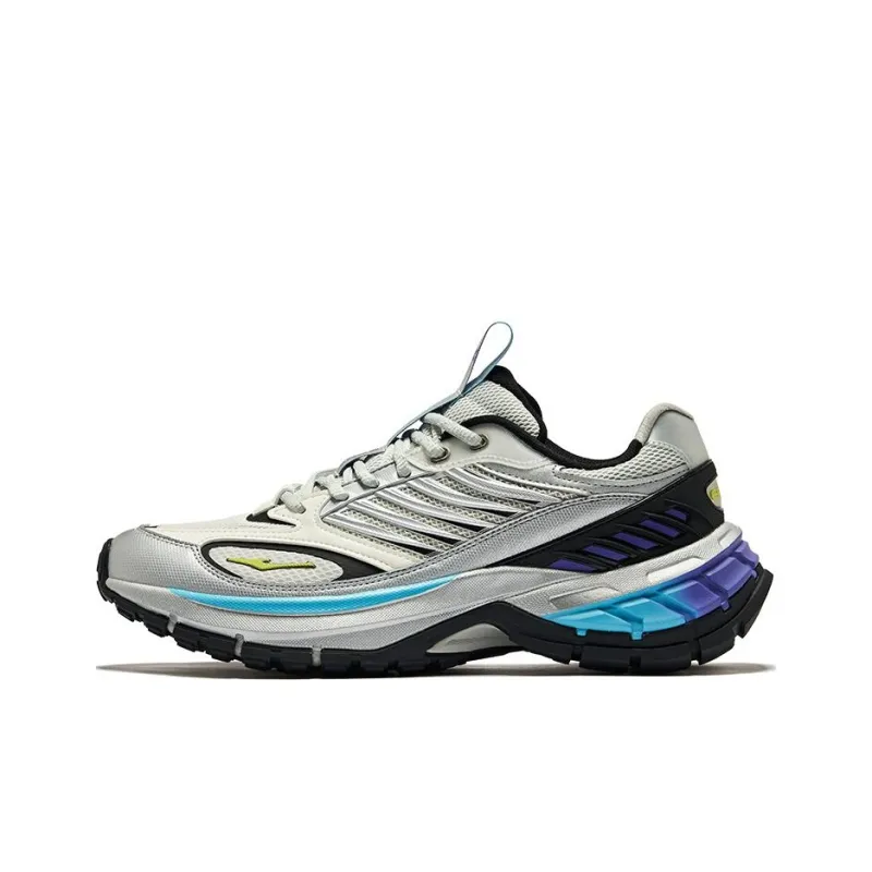 Erke Goose Feather Cushioning Wear Resistant Low Top Casual Shoes Men's Gray-0